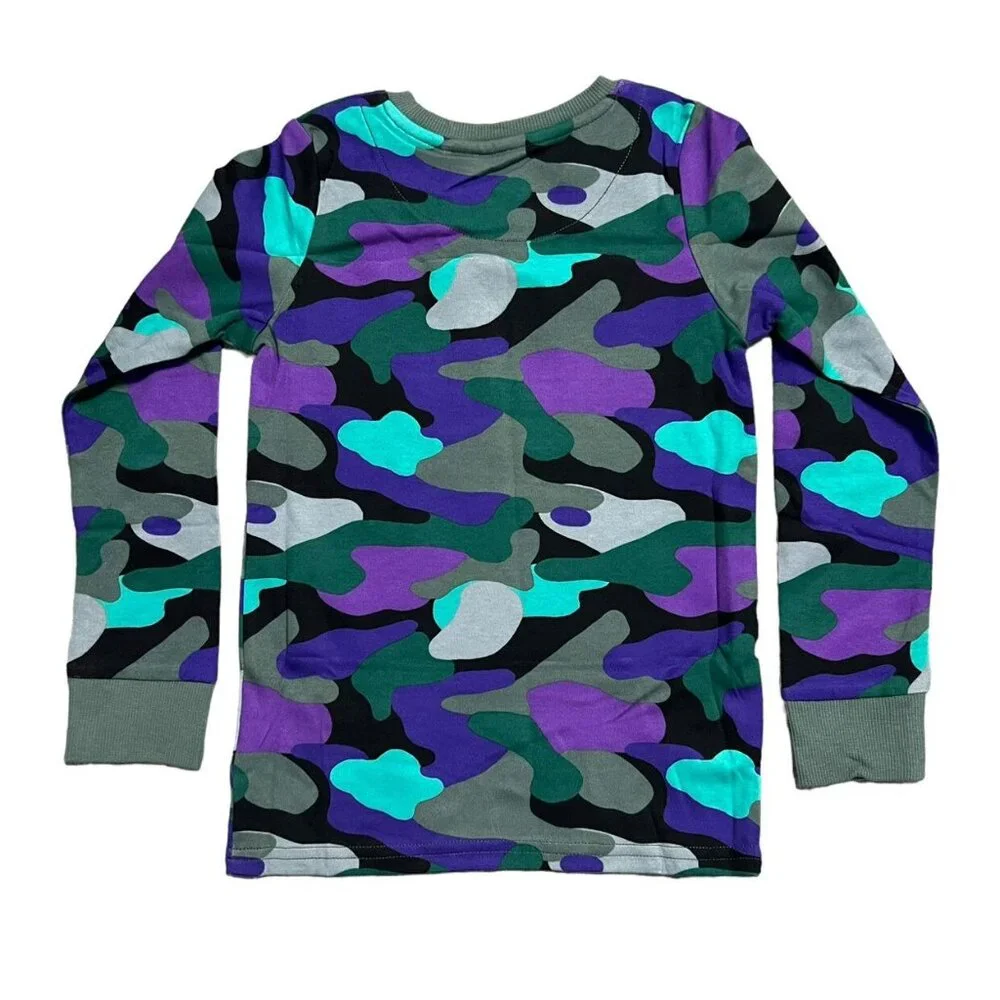 NEW Next 5-6Y Purple Grey & Blue Camouflage Pajamas